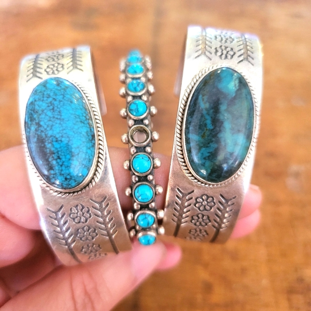Spell vintage silver turquoise cuffs SWAP ONLY 💙🦅